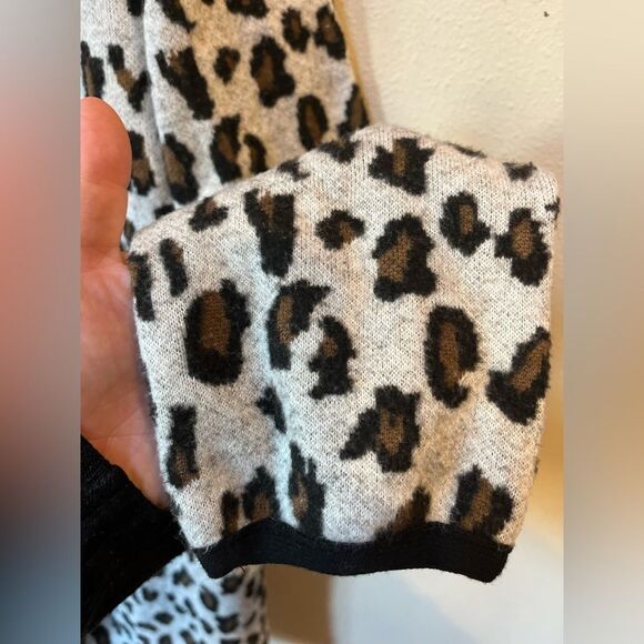 Magaschoni Leopard Print Longline Cardigan L - Picture 3 of 6